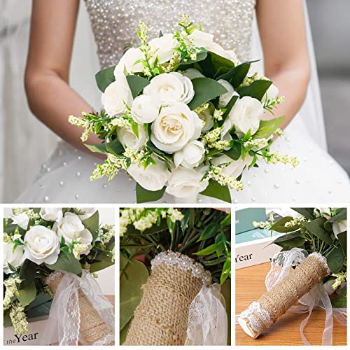 Romantic Artificial Wedding Bouquet with Roses