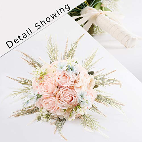 Handmade Pink Rose Bridal Bouquet