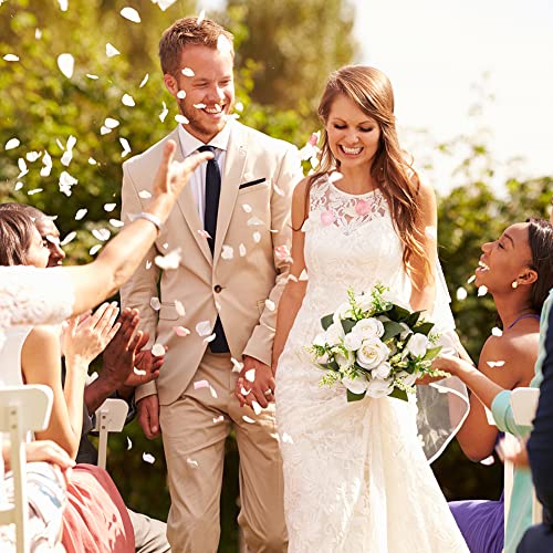 Romantic Artificial Wedding Bouquet with Roses