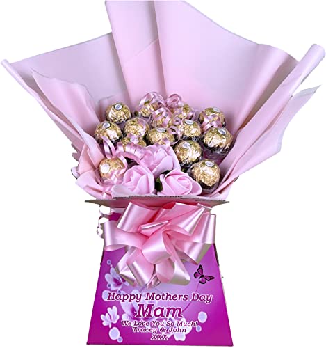 Personalised Lindor and Ferrero Chocolate Bouquets for Mothers Day