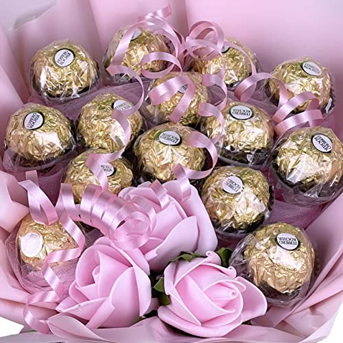 Personalised Lindor and Ferrero Chocolate Bouquets for Mothers Day