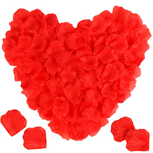 VEYLIN Red Artificial Rose Petals, 500PCS for Decorations