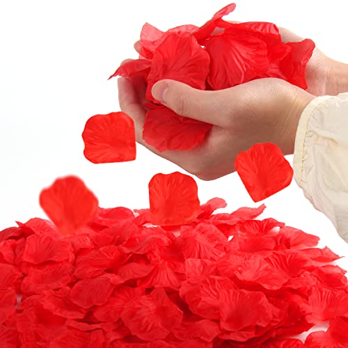 VEYLIN Red Artificial Rose Petals, 500PCS for Decorations