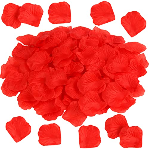 VEYLIN Red Artificial Rose Petals, 500PCS for Decorations