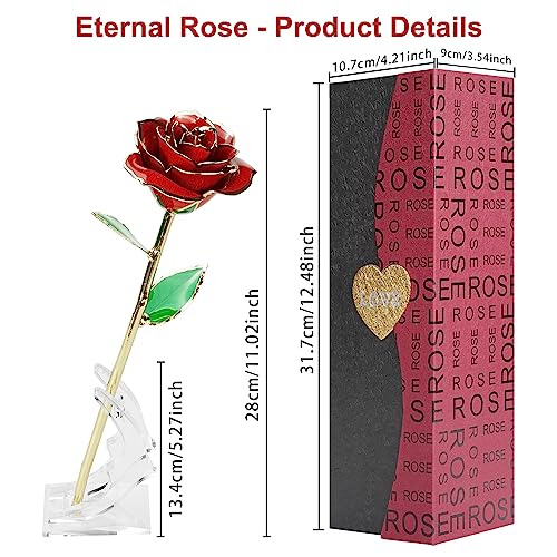 24K Gold Dipped Rose with Stand - Romantic Gift