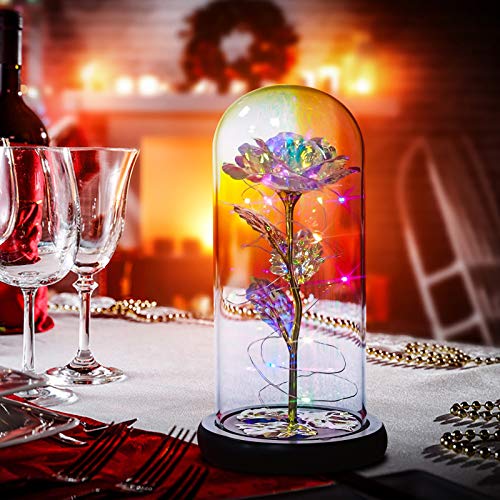 Forever Rose in Glass Dome - Personalized Gifts