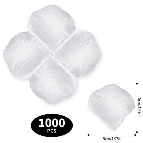 Silk White Rose Petals for Romantic Decorations