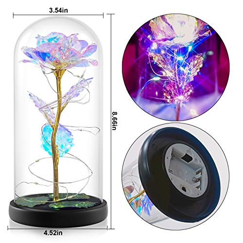 Forever Rose in Glass Dome - Personalized Gifts