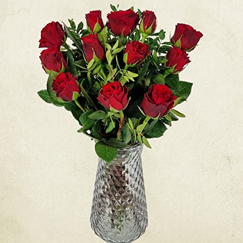 Romantic 12 Letterbox Red Roses Bouquet