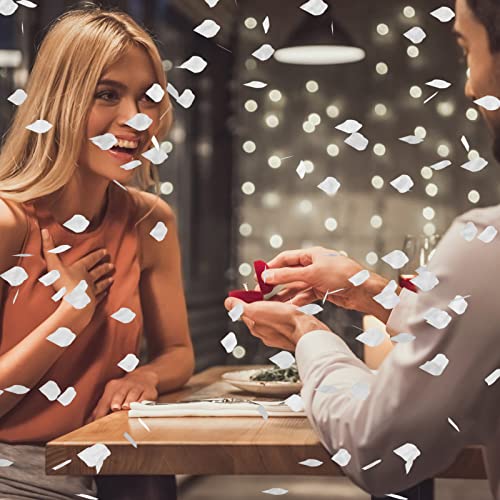 Silk White Rose Petals for Romantic Decorations