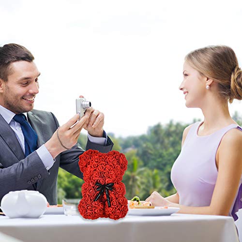 Handmade Rose Teddy Bear for Mother's Day