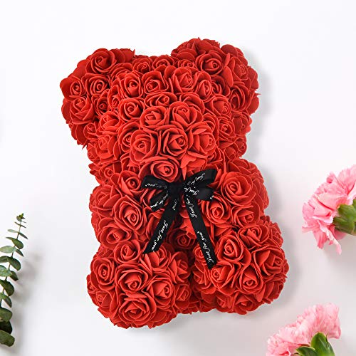 Handmade Rose Teddy Bear for Mother's Day