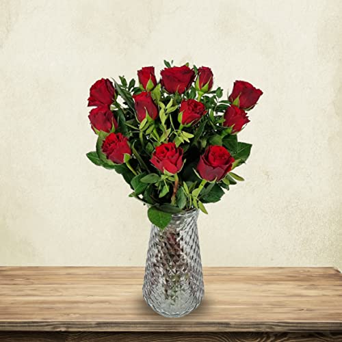 Romantic 12 Letterbox Red Roses Bouquet