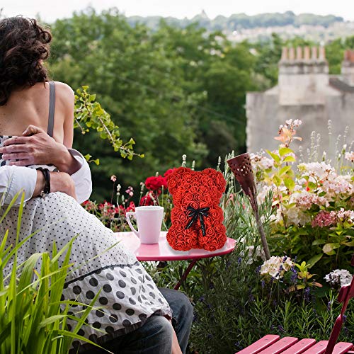 Handmade Rose Teddy Bear for Mother's Day