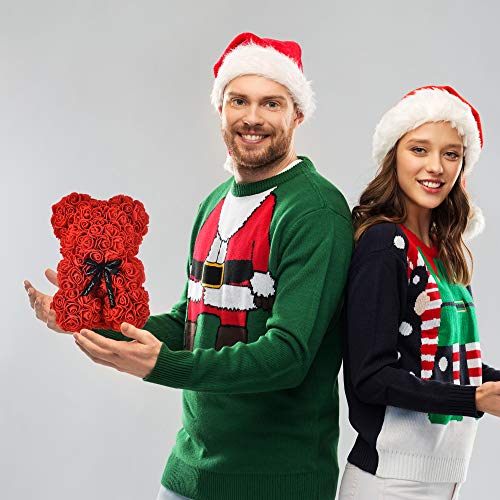 Handmade Rose Teddy Bear for Mother's Day