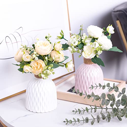 Champagne Peony Silk Flower Bouquets for Home & Events