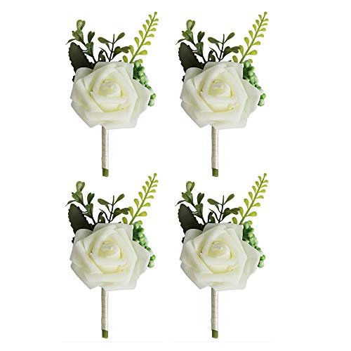 Wedding Boutonniere - Artificial Rose Corsages