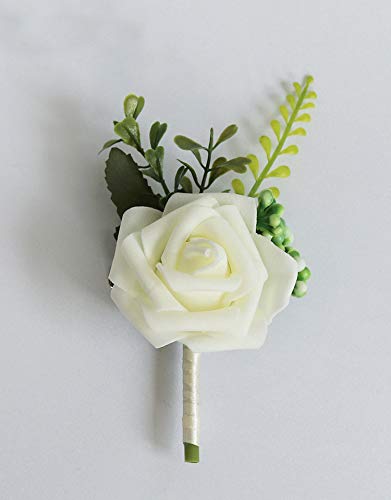 Wedding Boutonniere - Artificial Rose Corsages