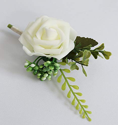 Wedding Boutonniere - Artificial Rose Corsages
