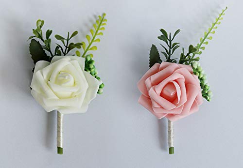 Wedding Boutonniere - Artificial Rose Corsages