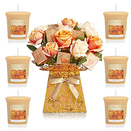 Luxury SunsetRose Bouquet for Mum and Women