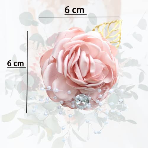 Rhinestone Pearl Wrist Corsage for Weddings & Parties