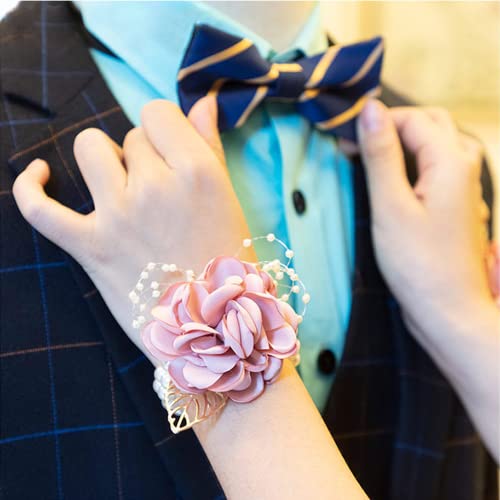 Rhinestone Pearl Wrist Corsage for Weddings & Parties