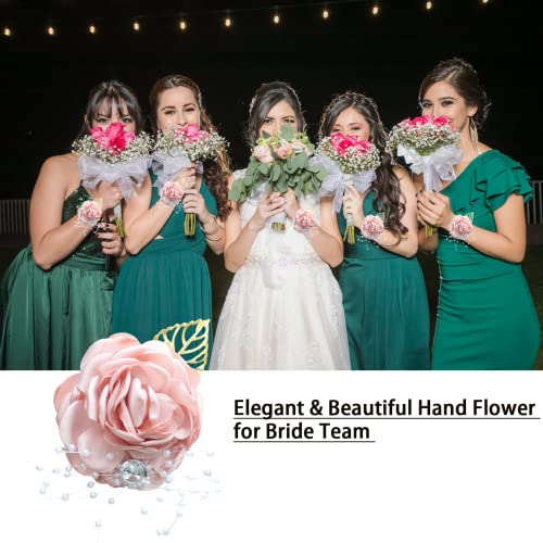 Rhinestone Pearl Wrist Corsage for Weddings & Parties