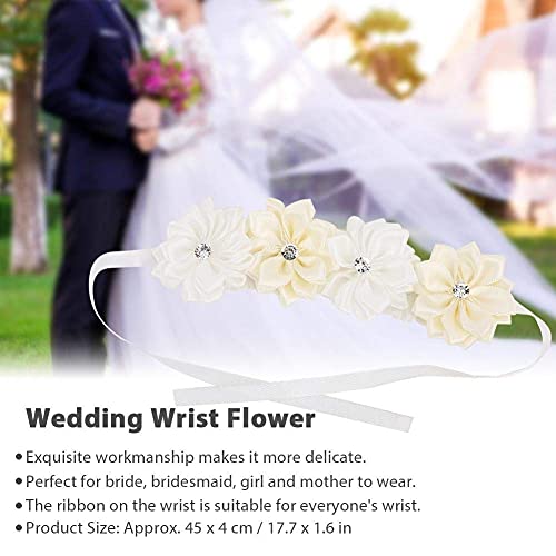 Wedding Wrist Corsage with 6 Artificial Flowers