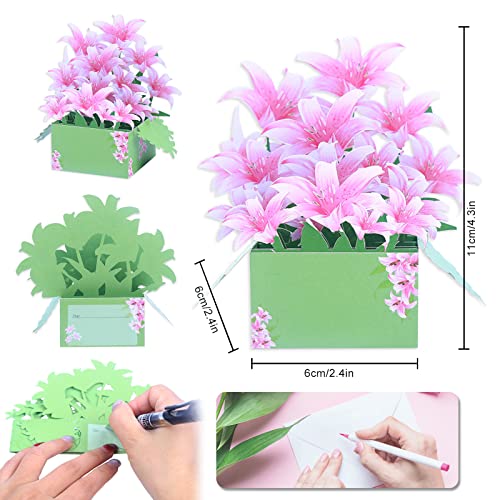Lily Flower Pop Up Greeting Card