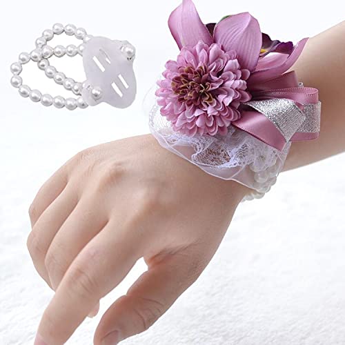 White Pearl Wrist Corsage for Weddings & Festivals