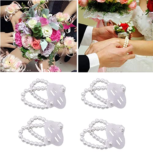 White Pearl Wrist Corsage for Weddings & Festivals