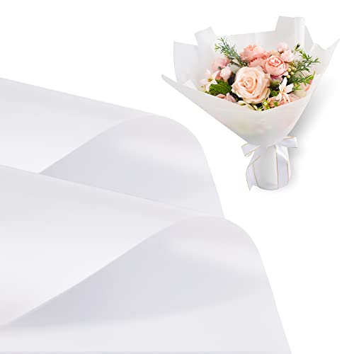 White Matte Floral Wrap for Bouquets