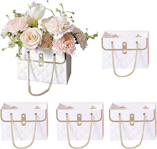 Floral Gift Bags with Handle - Set of 5