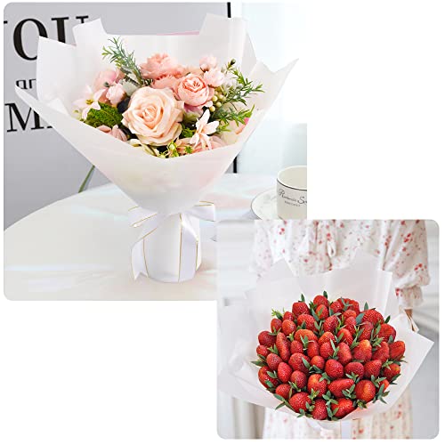 White Matte Floral Wrap for Bouquets