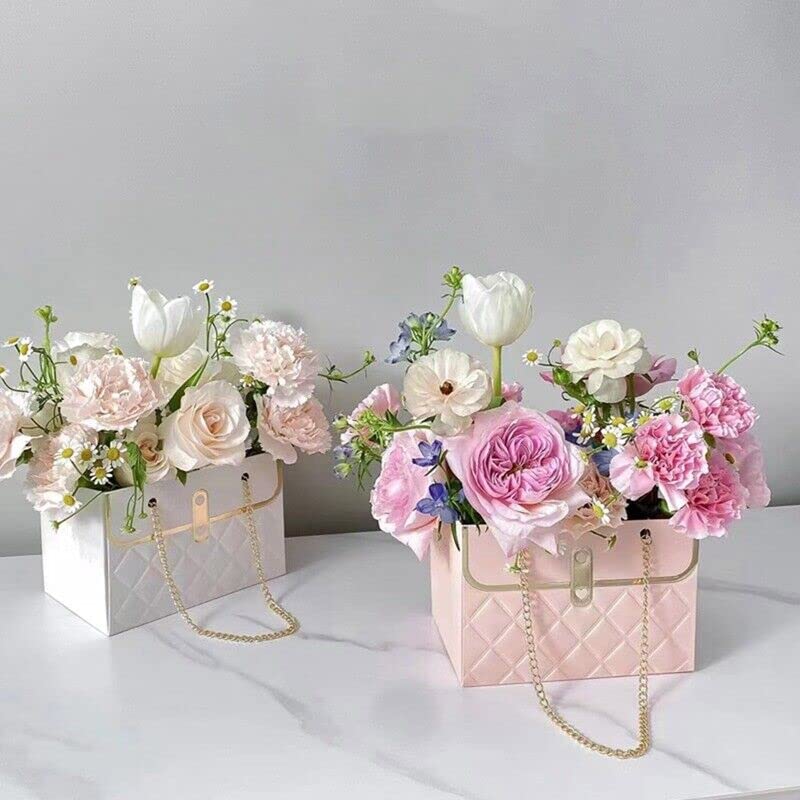 Floral Gift Bags with Handle - Set of 5
