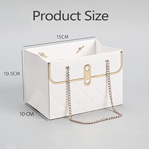 Flower Paper Box Bouquet with Metal Chain