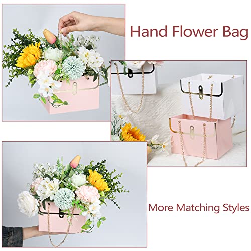 Flower Paper Box Bouquet with Metal Chain