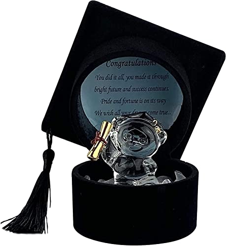 Graduation Teddy Bear with Poem in Glass Box