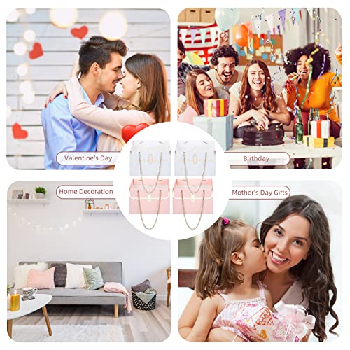 Flower Paper Box Bouquet with Metal Chain