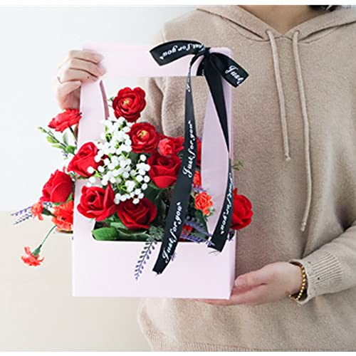 10 Pink and Black Bouquet Gift Bags