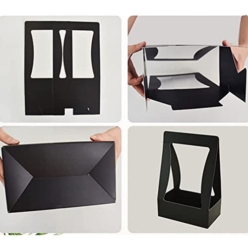 10 Pink and Black Bouquet Gift Bags