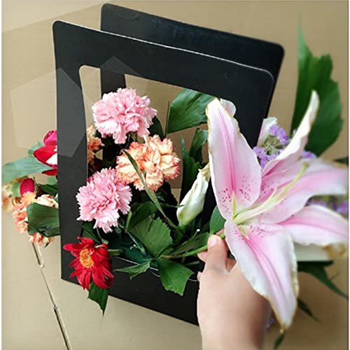 10 Pink and Black Bouquet Gift Bags