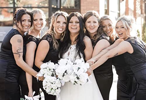 Crystal Silk Rose Wedding Bouquet for Bride