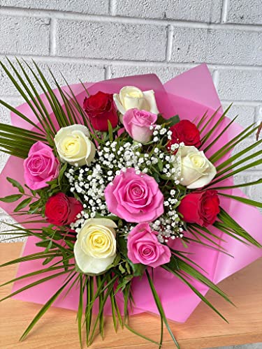 Colorful Rose Cluster for Anniversary or Birthday