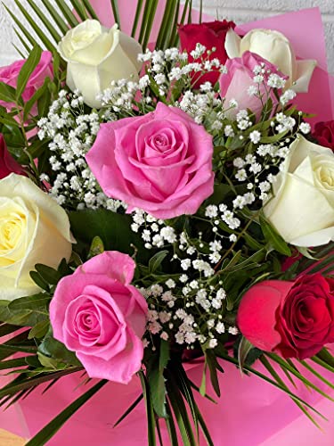 Colorful Rose Cluster for Anniversary or Birthday