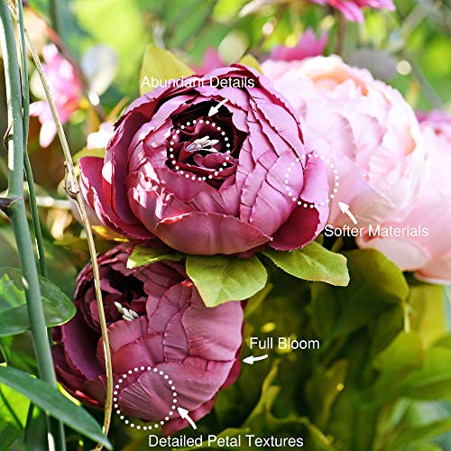 Peony and Hydrangea Silk Bouquets for Décor