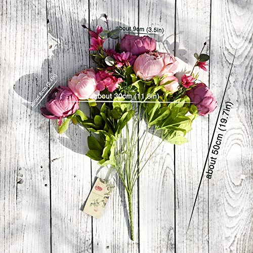 Peony and Hydrangea Silk Bouquets for Décor