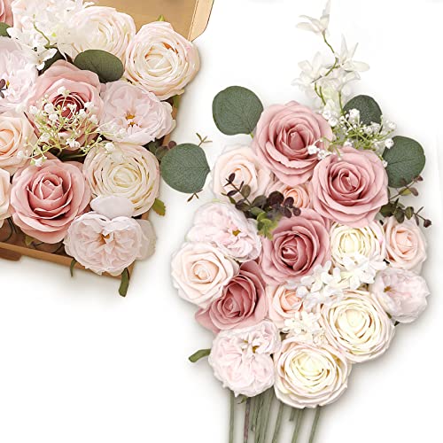 Dusty Rose Artificial Wedding Flower Combo