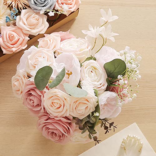 Dusty Rose Artificial Wedding Flower Combo